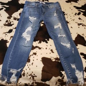 Cello Distressed Skinny Jeans